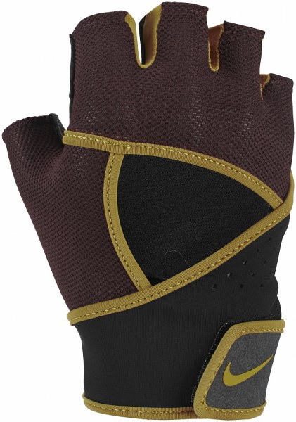 Nike Női Edzőkesztyű NIKE WOMEN'S GYM PREMIUM FITNESS GLOVES EL DORADO/BLACK/WHEAT LG N.000.2553.210 - L