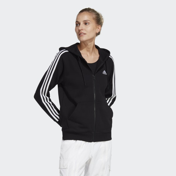 Adidas Női Cipzáras Pulóver W 3S FT FZ R HD - XL