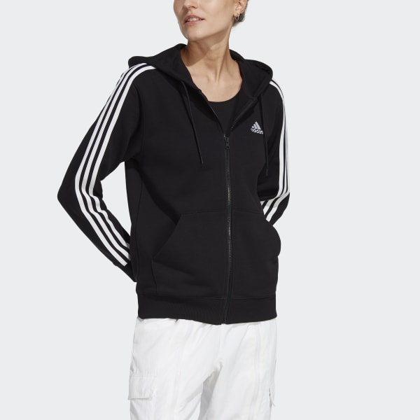 Adidas Női Cipzáras Pulóver W 3S FT FZ R HD - XL