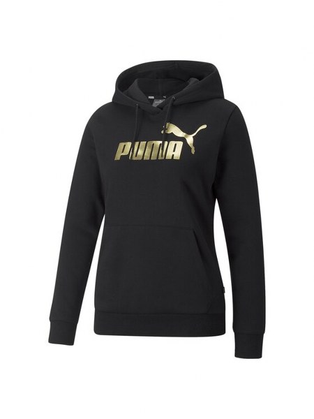 Puma Női Pulóver ESS+ Metallic Logo Hoodie FL Puma Black- 849958-01 - M