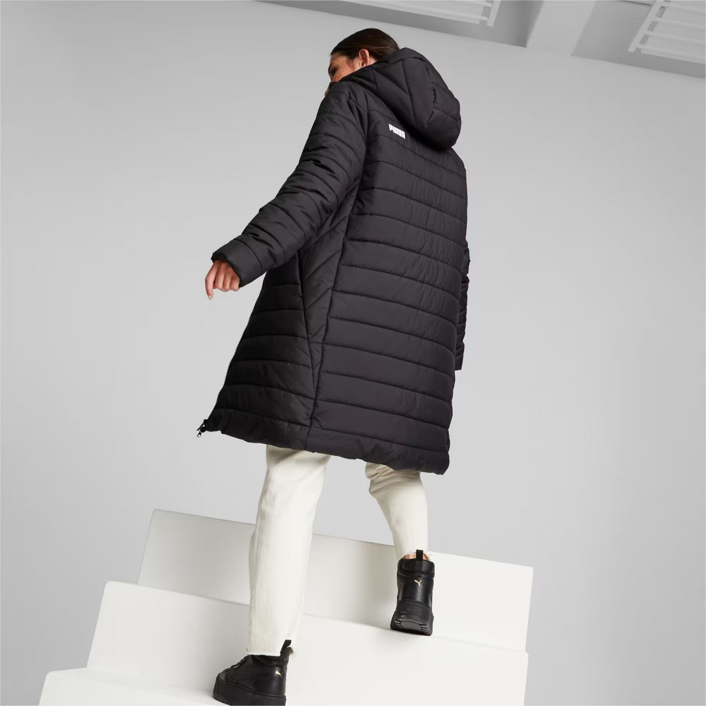 Puma Női Kabát ESS Hooded Padded Coat Puma Black 848942-01 - M