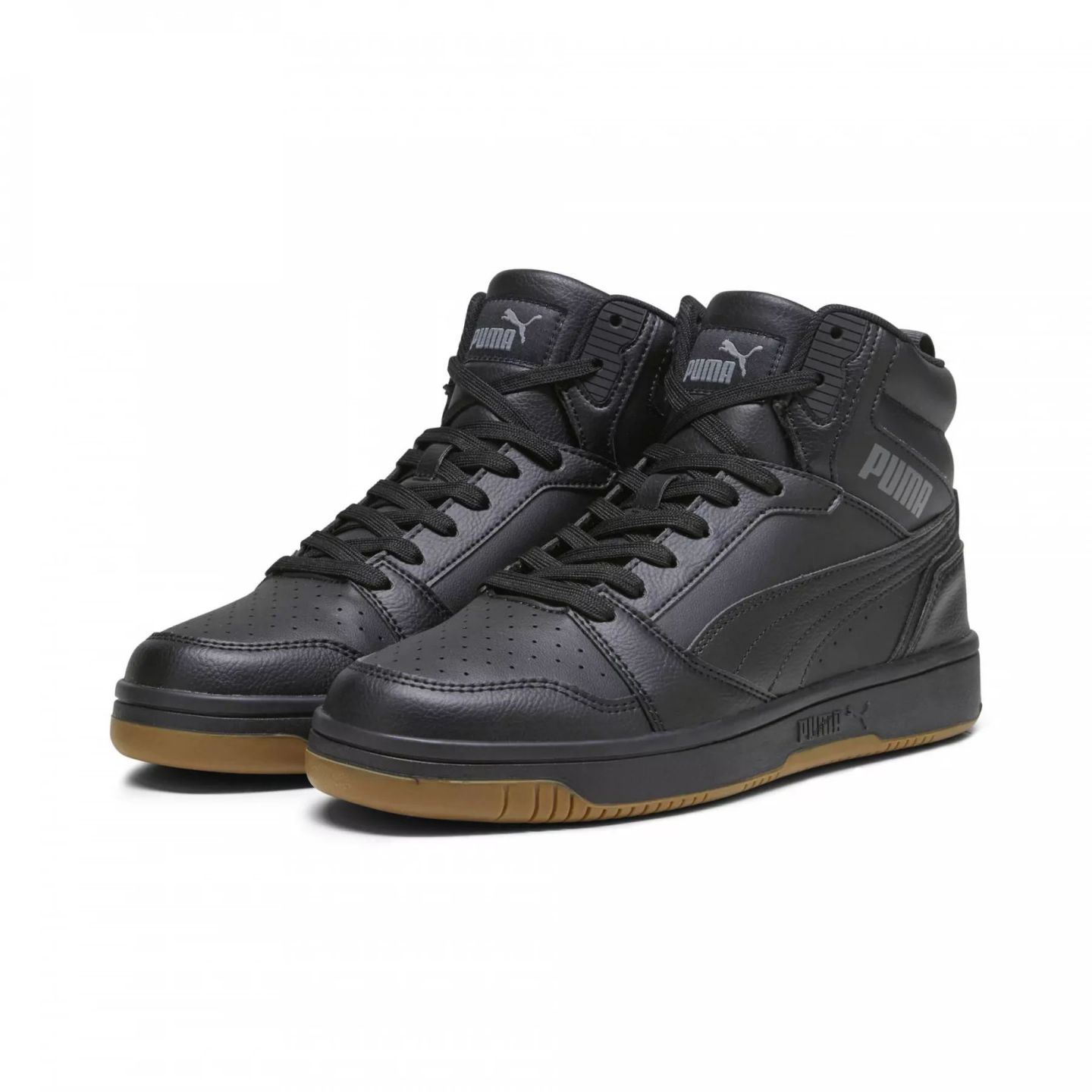 Puma Férfi Utcai Cipő Rebound v6 PUMA Black-Shadow Gray-Gum 392326-06 - 47