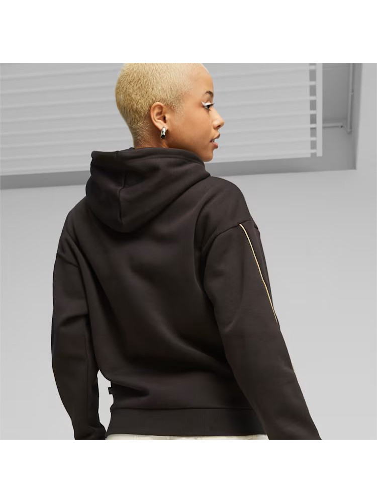 Puma Női Pulóver ESS+ MINIMAL GOLD Hoodie FL PUMA Black 680019-01 - XL